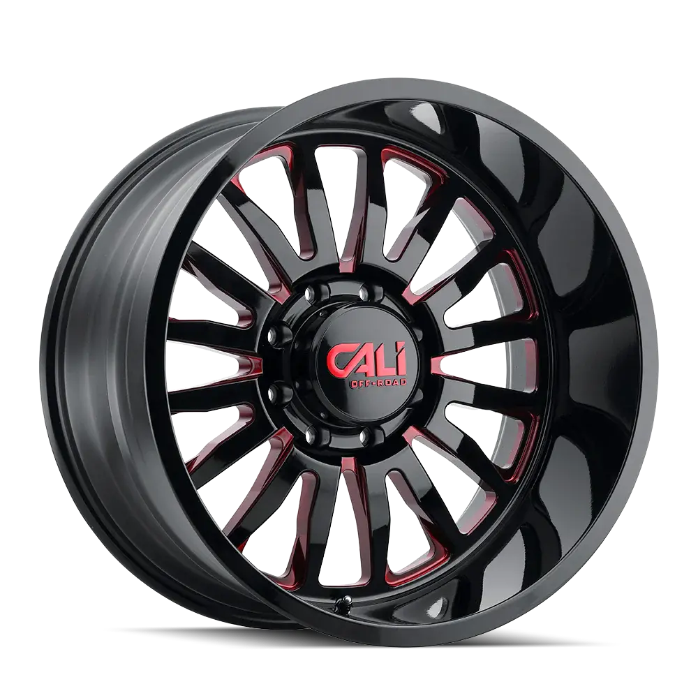 Cali Off-Road Summit Gloss Black/Red Milled | 20X9 0Mm 5X139.7 1