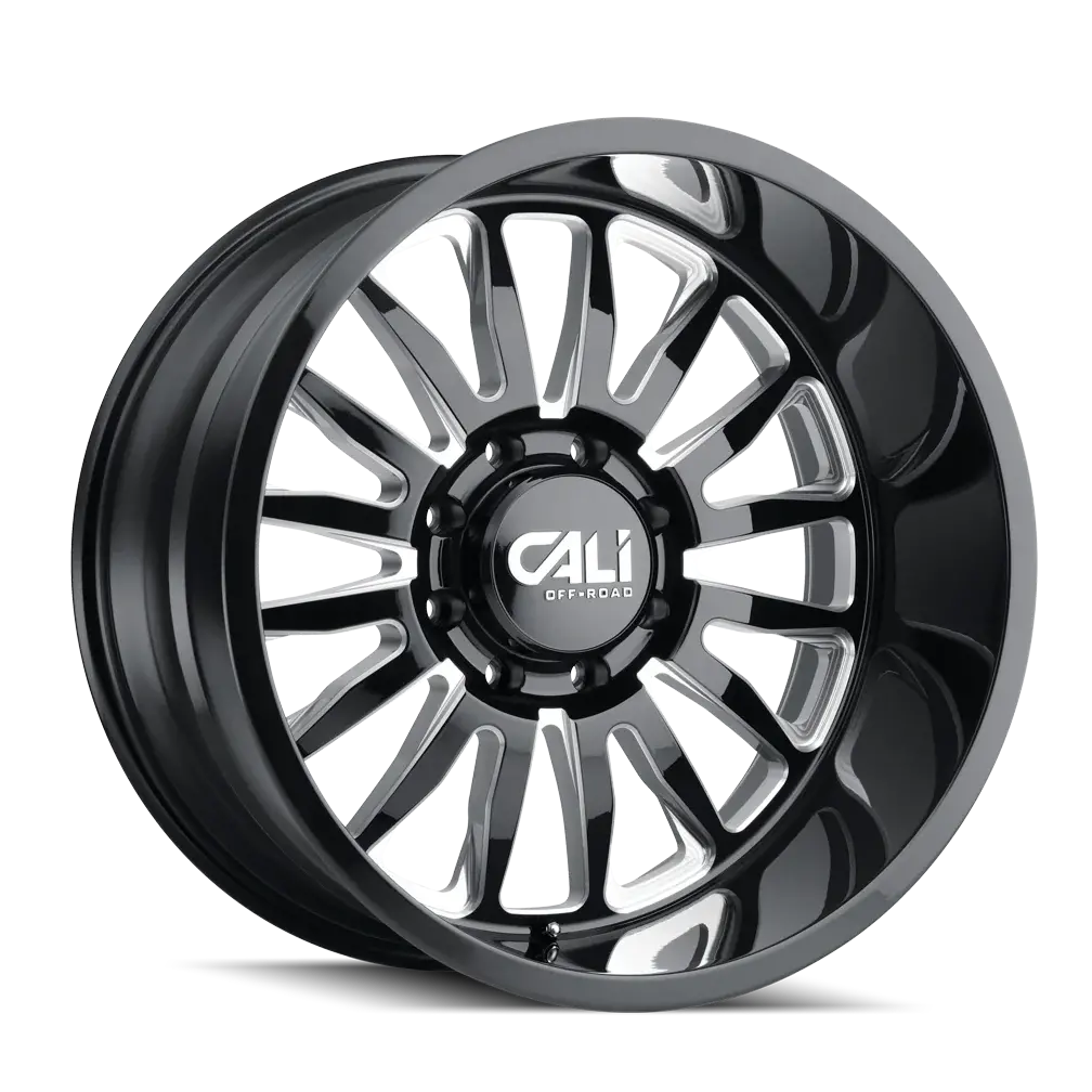 Cali Off-Road Summit Gloss Black/Milled Spokes | 22X10 +0 8X180 124.1Mm 1