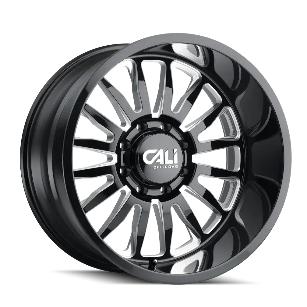 Cali Off-Road 9110 Summit Gloss Black / Milled  | 22X12 -51 Et 6X139.7 (106 Mm Hub) 1
