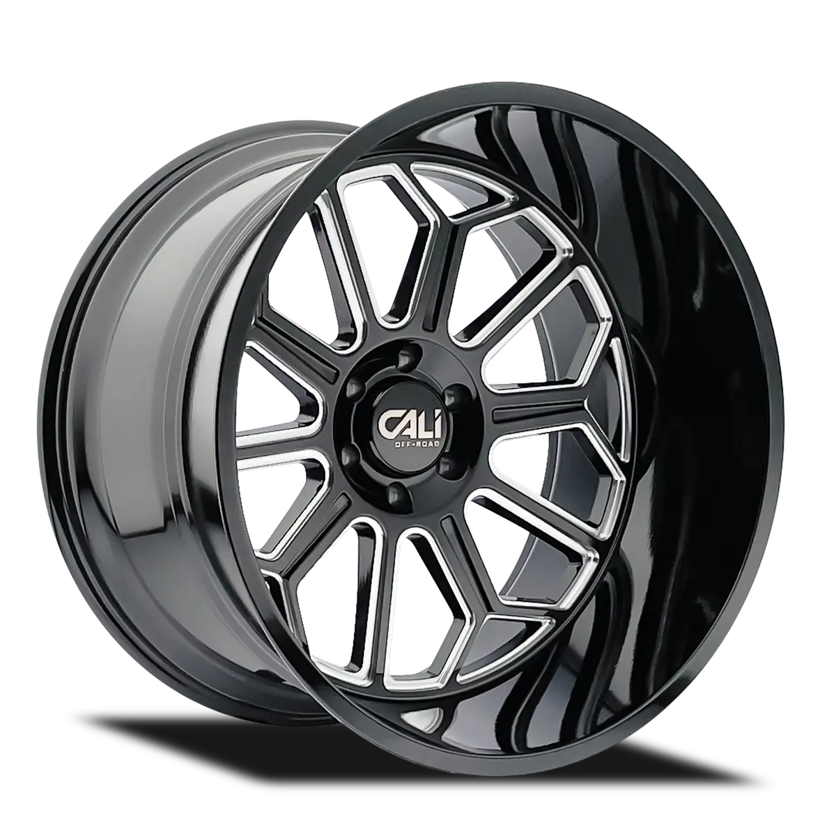Cali Off-Road Auburn 9117 Black / Milled 24X14 6X135 -76Mm 87.1Mm 1