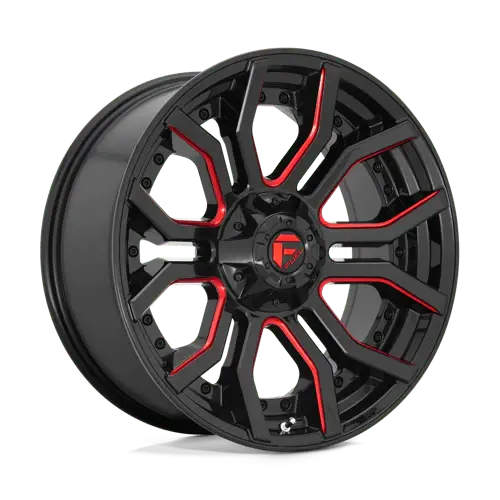 Fuel Rage 20X9 +1 6X135/6X139.7 Gloss Black Red Tinted Clear 1