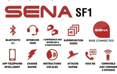 Intercom Bluetooth Sena Sf1 3