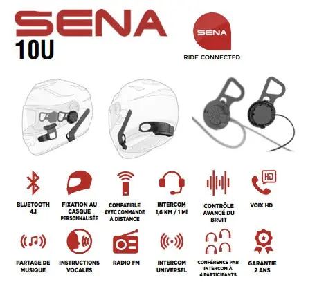 Intercom Bluetooth Sena 10U 2