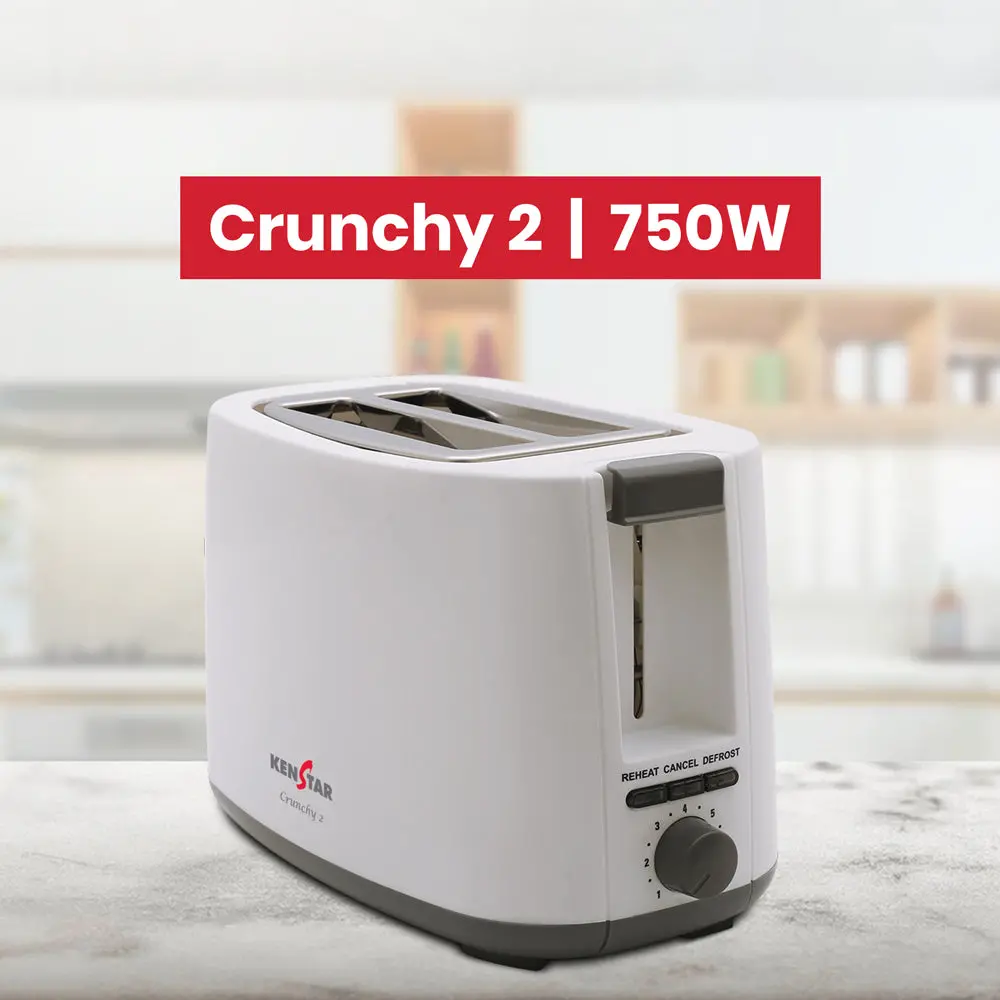 Crunchy 2 750W, 2 Slice Pop Up Toaster 1