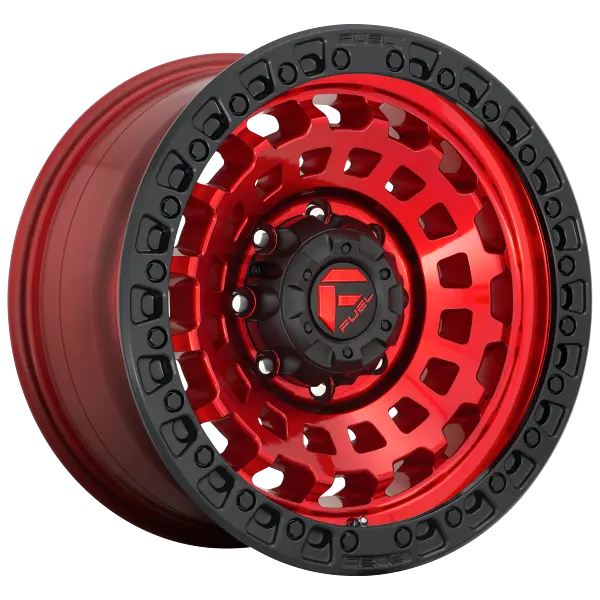 Fuel Off-Road D632 Zephyr Candy Red Black Beadlock | 17X9 +0 5X127  (71.5Mm Hub) 1