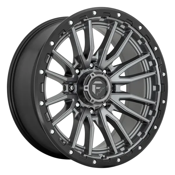 Fuel Rebel 20X9 +1 8X165.1 125.1 Matte Gunmetal Black Bead Ring ( Text Us For Clearance Price *** ) 1