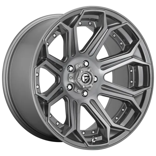 Fuel Siege 24X12 -44 8X170 Brushed Gunmetal Tinted Clear 1