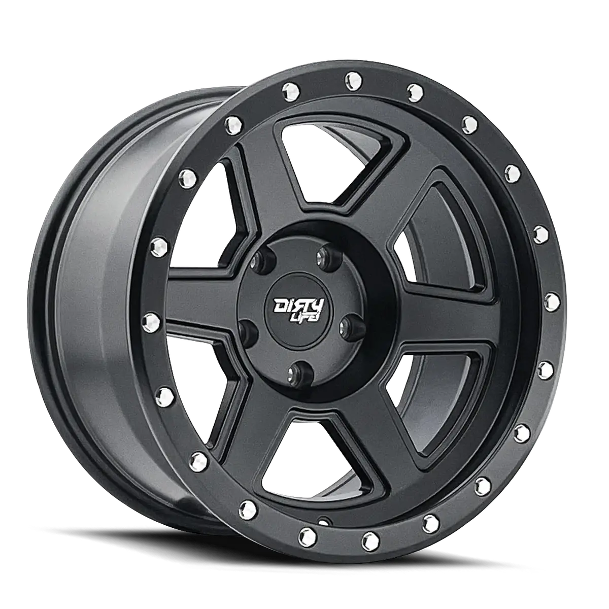 Dirty Life Compound Matte Black 17X9 -38 6X139.7Mm 106Mm 1
