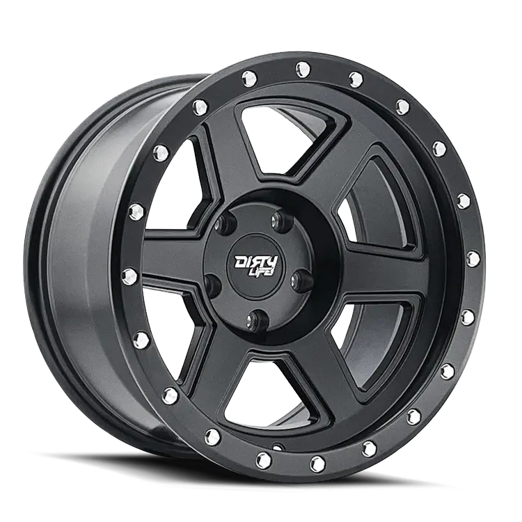 ( 5 Minimum ) Dirty Life Compound Matte Black 17X9 -38 5X127mm 78.1Mm 1