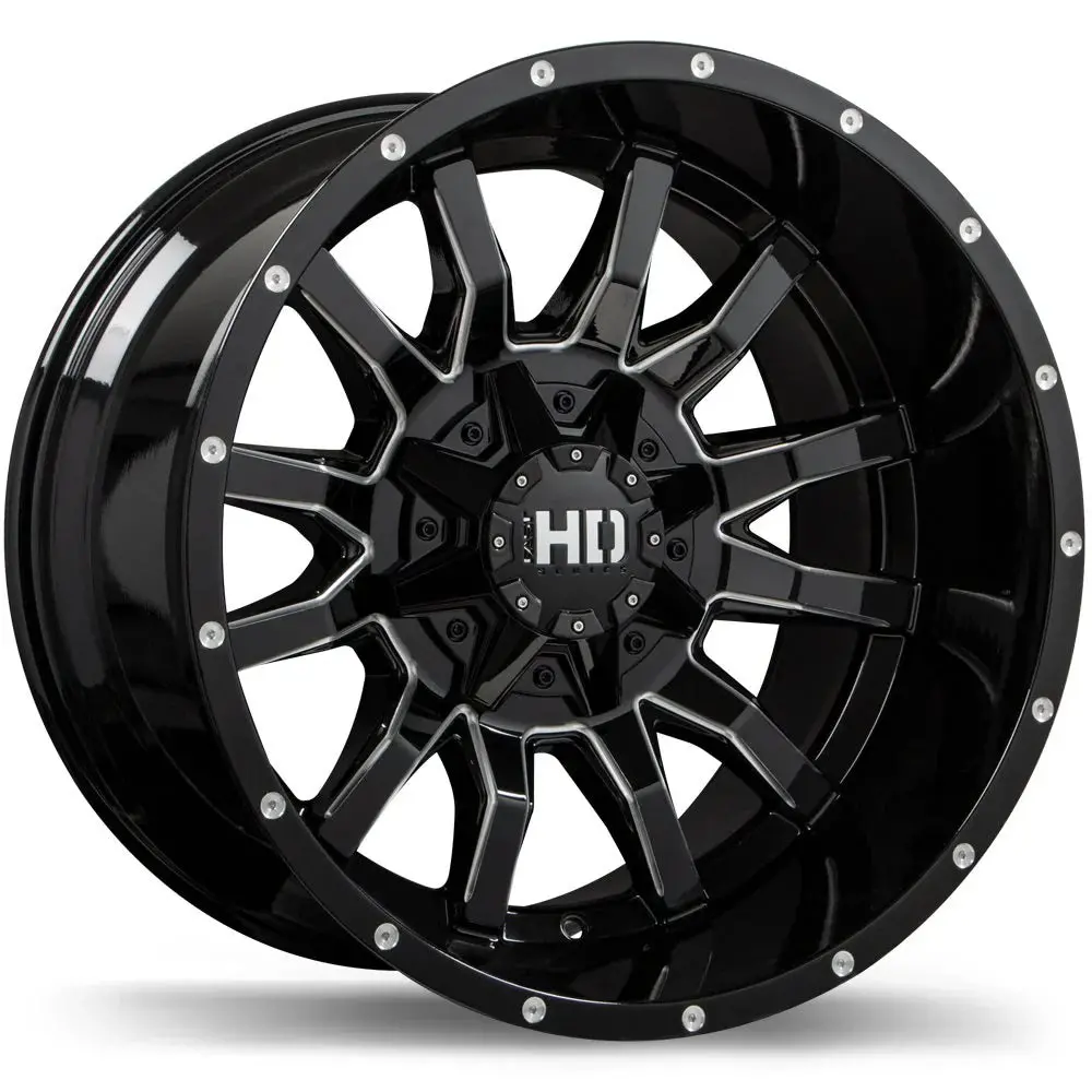 Fast Hd Traxx Gloss Black Milled 17X9 -15 5X127/5X139.7Mm 87.1Mm 1