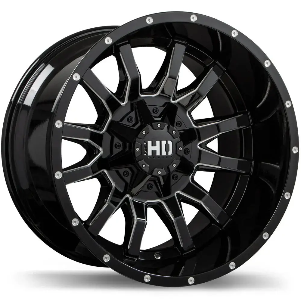 Fast Hd Traxx Gloss Black Milled 20X10 -15 8X170mm 125.0Mm 1