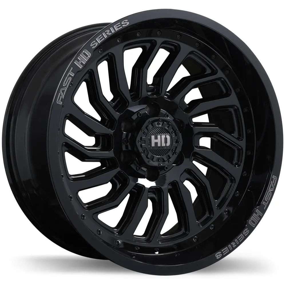 Fast Hd D-Struct Gloss Black/Grey Milling 20X10 -15 6X139.7Mm 106.1Mm 1