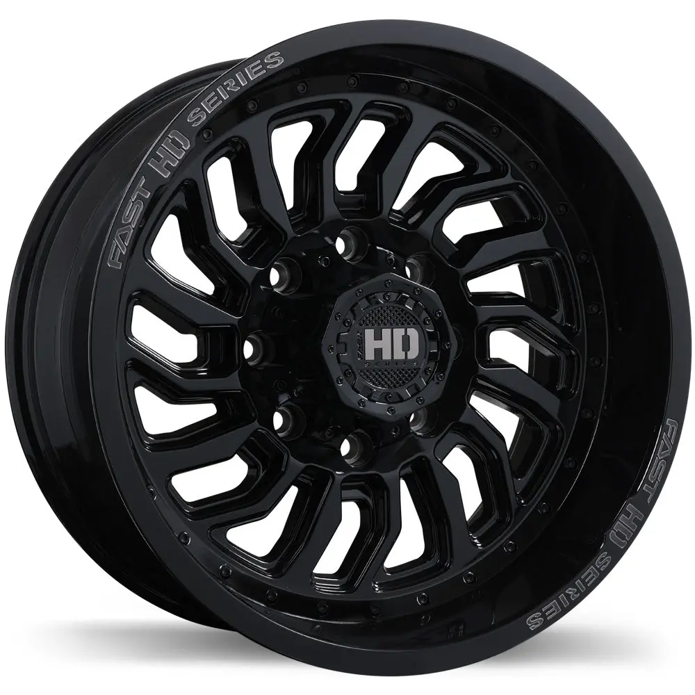 Fast Hd D-Struct Gloss Black/Grey Milling 20X10 -15 8X165.1Mm 125.1Mm 1