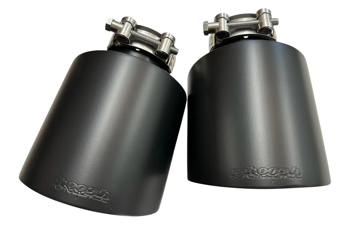 Whoosh Motorsports Black Coated Stainless Steel Clamp-On Exhaust Tips  2022-2026 Elantra N 1