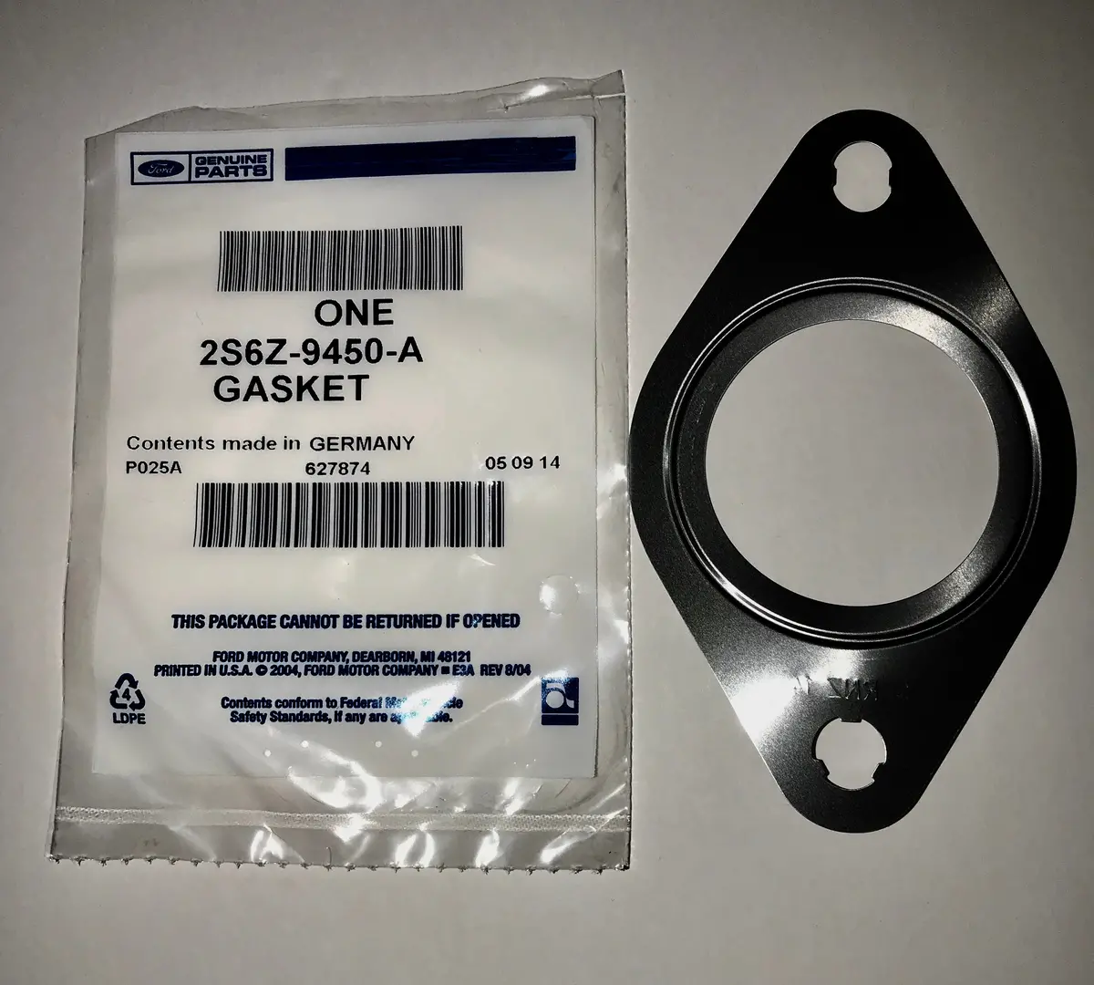 2014-2019 Fiesta St Ford Oem Downpipe To Exhaust Gasket 1