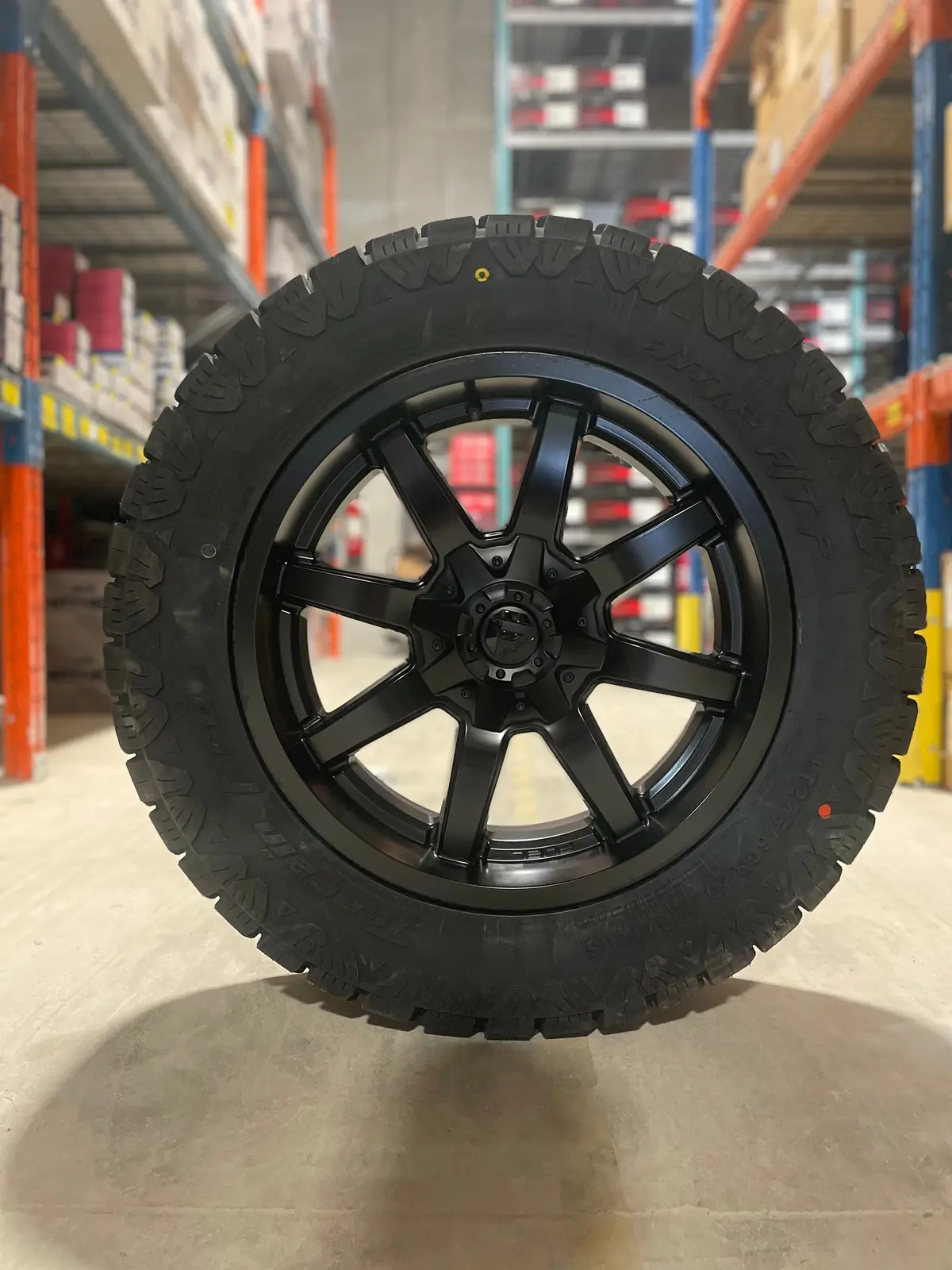 (Set Of Four) Fuel Maverick Matte Blk 20X9 6X139.7/6X135 +19 | 275/60R20 Amp Terrain Pro 1