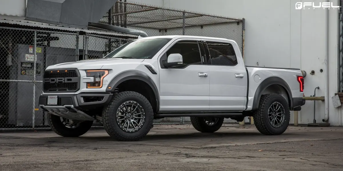 Fuel Rebel 20X9 +20 6X139.7 106.1 Matte Gunmetal Black Bead Ring ( Text Us For Clearance Pricing ) 2