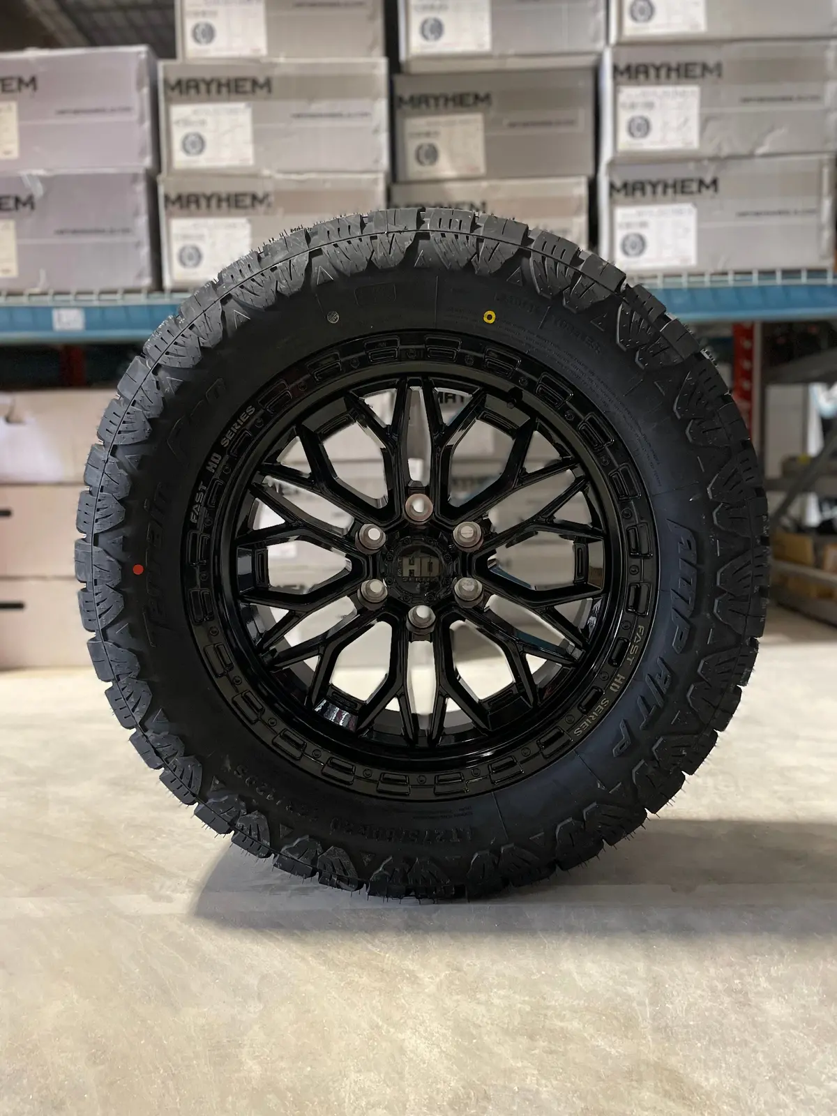 (Set Of Four) Fast Hd Muramasa 20X9 6X139.7 +0 Gloss Blk | 275/60R20 Amp Terrain Pro ( Ram, Silverado, Sierra, Tacoma ) 1