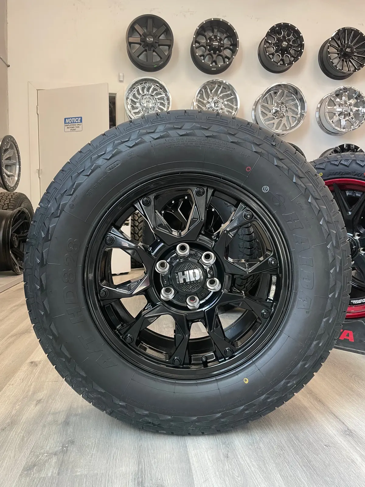(Set Of Four) Fast Hd Tactical 18X8 6X135 +40 Gloss Blk | Lt275/65R18 Haida 828 3Pms 1