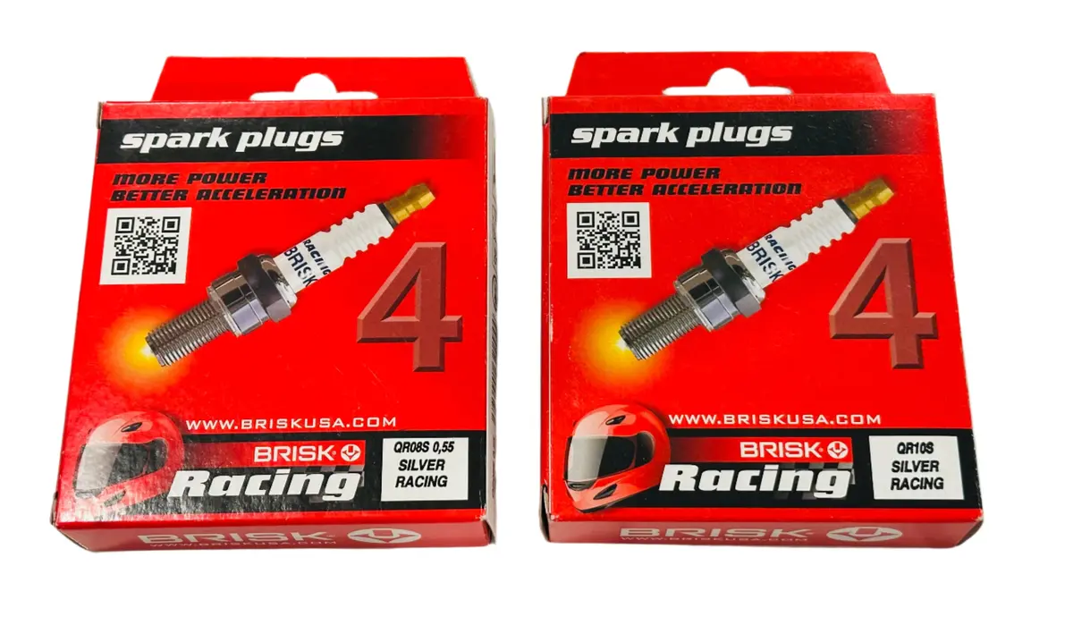 Brisk Silver Racing Spark Plug Set (4 Pcs) Fits Hyundai N Vehicles  *Free Shipping* 1