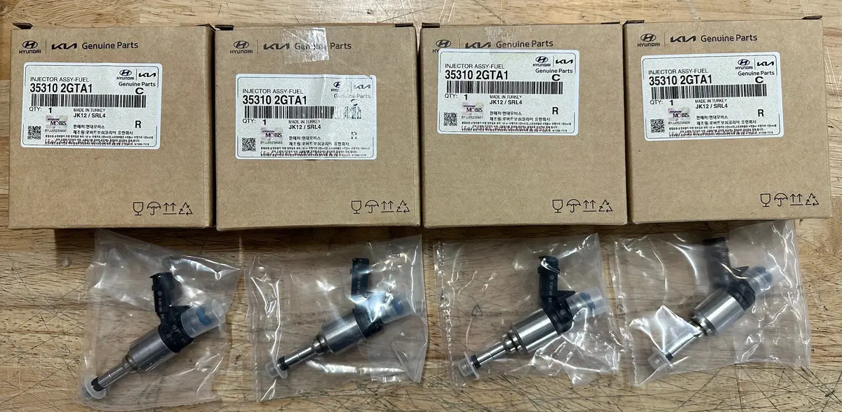 Hyundai +15% Flow Injector Set Of 4 W/Install Kit (35310 2Gta1) Fits Hyundai N Vehicles 2