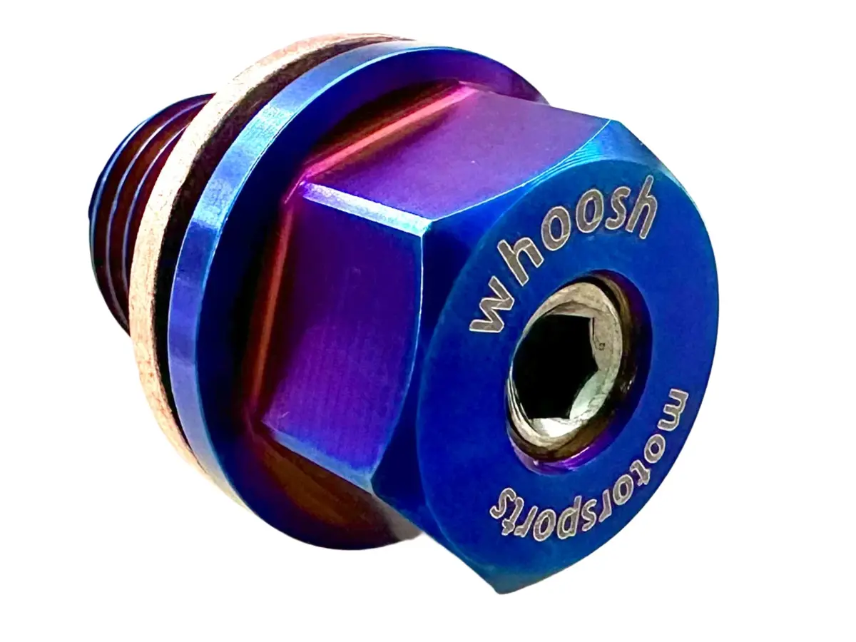 Whoosh Motorsports Titanium Magnetic Oil Drain Plug 1