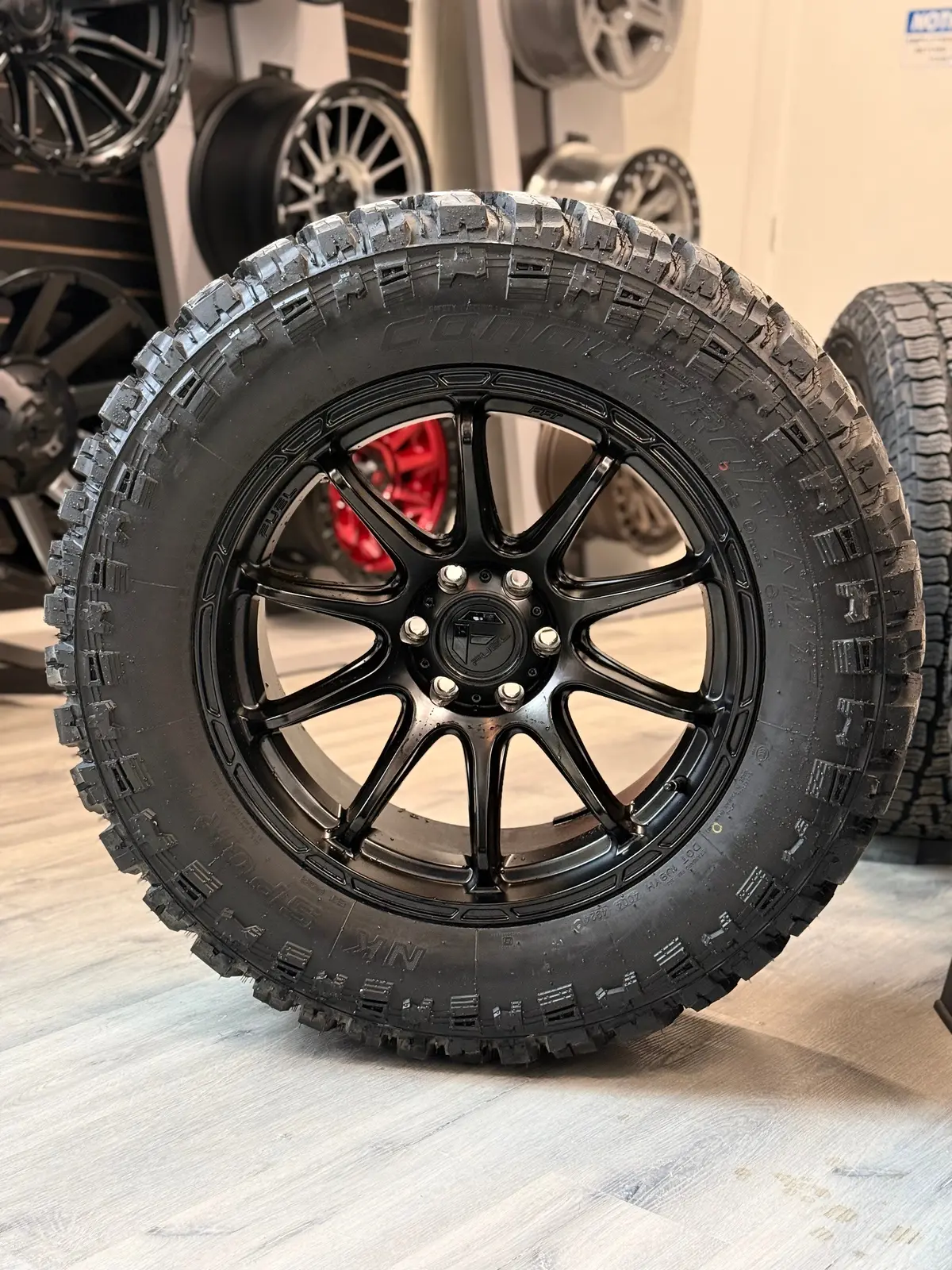 (Set Of Four) Fuel Variant Matte Blk 20X9 6X135 +1Mm | 35X12.50R20 Nankang Mt 10Pr ( F150 ) 1