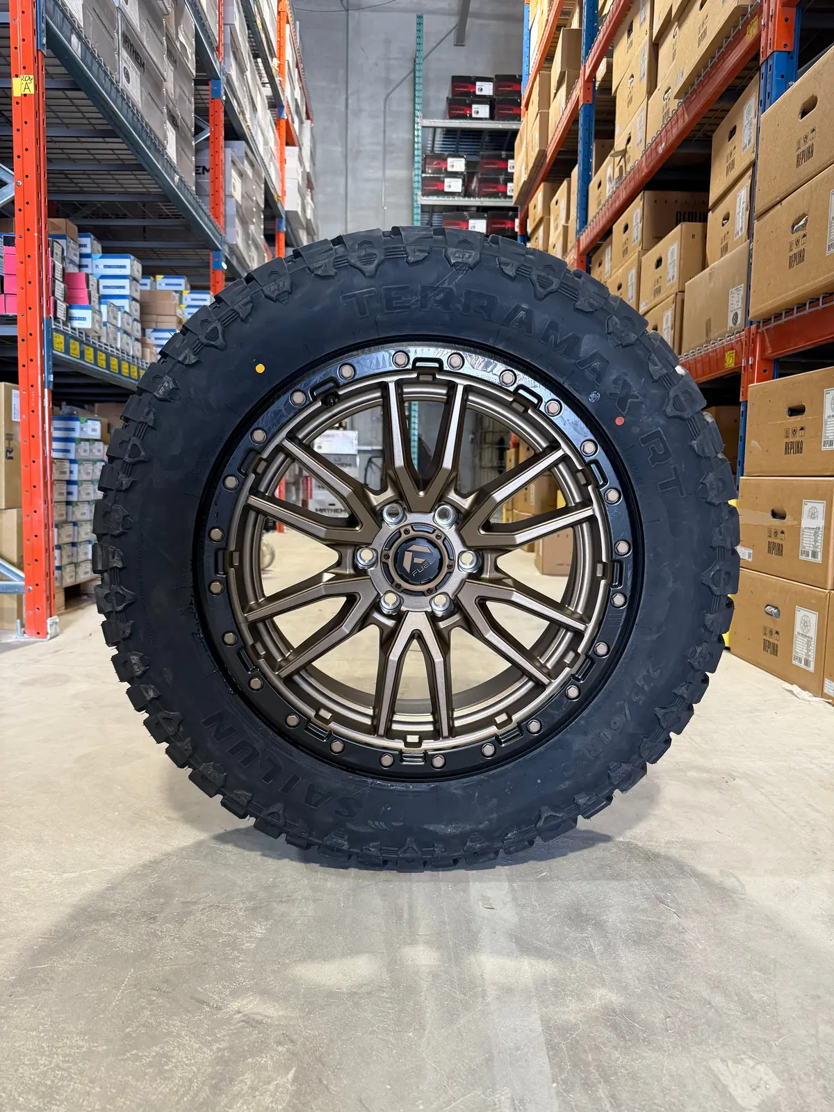 (Set Of Four) Fuel Rebel 20X9 6X139.7 +20 Matte Bronze | 275/60R20 Sailun Terramax Rt 1