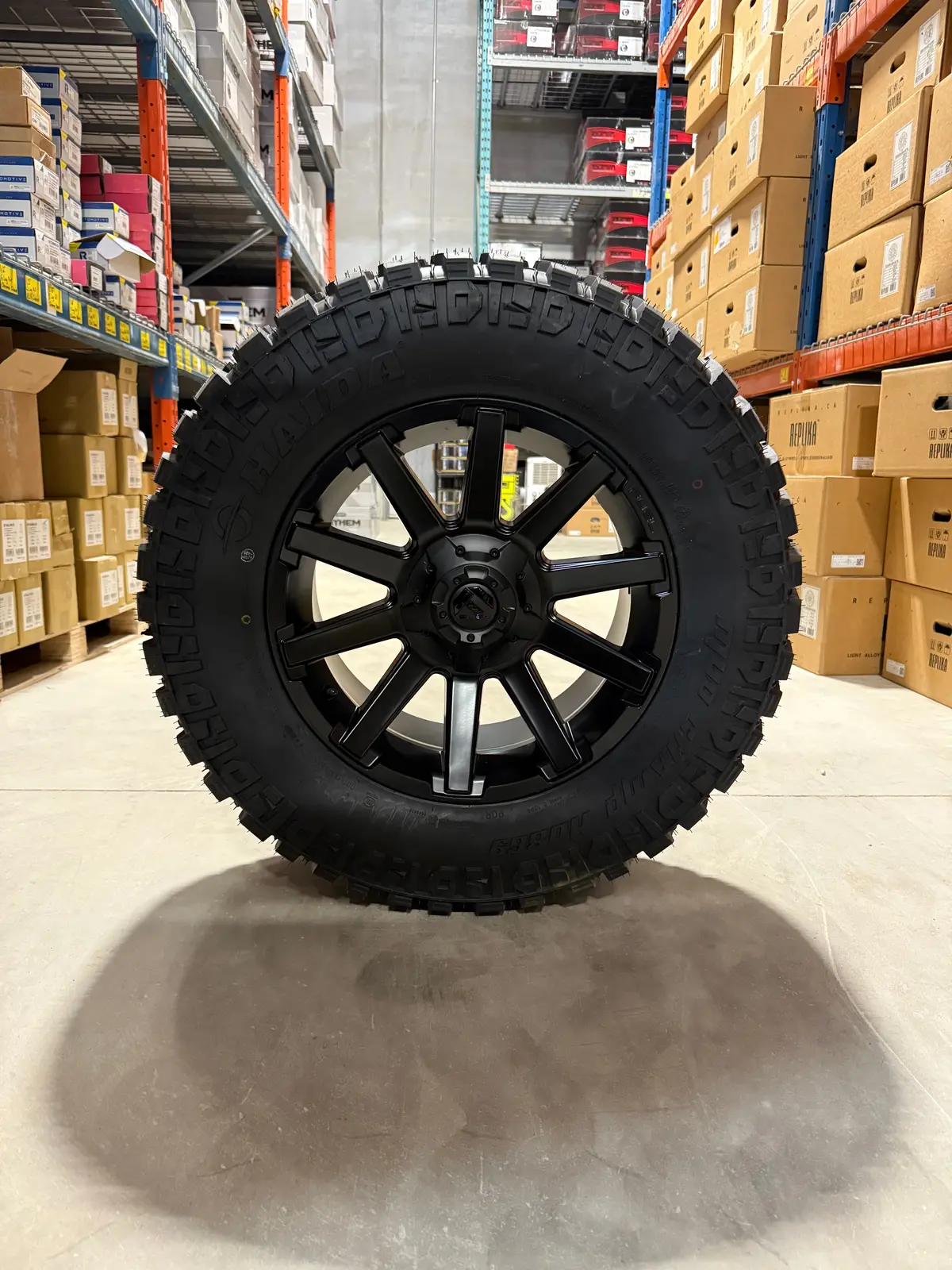 (Set Of Four) Fuel Contra 18X9 6X135/139.7 +1 Matte Blk | 33X12.50R18 Haida 869 M/T 3Pms 1