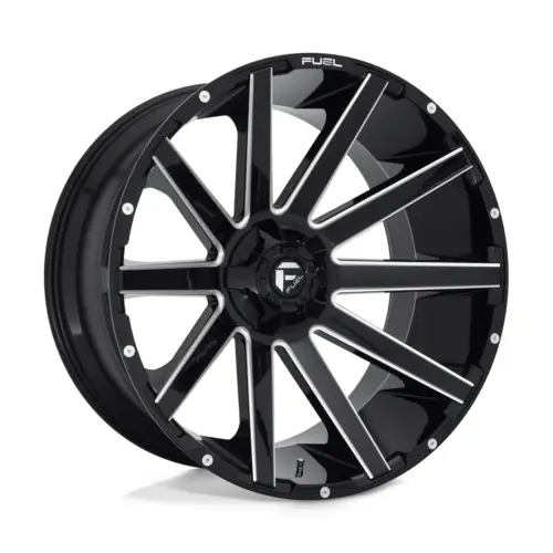 Fuel Contra 24X12 -44 6X135/6X139.7 106.1 Gloss Blk Mill 1