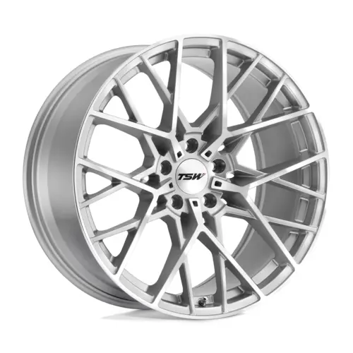 Tsw Sebring 18X9.5 5X120 +20 76 Silver W/ Mirror Cut Face 1