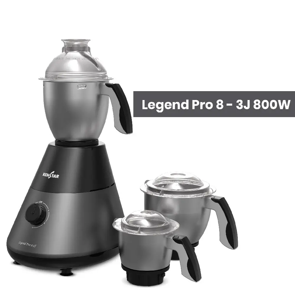 Legend Pro-8 3J 800W, Mixer Grinder With Power Plus Turbo Motor 1