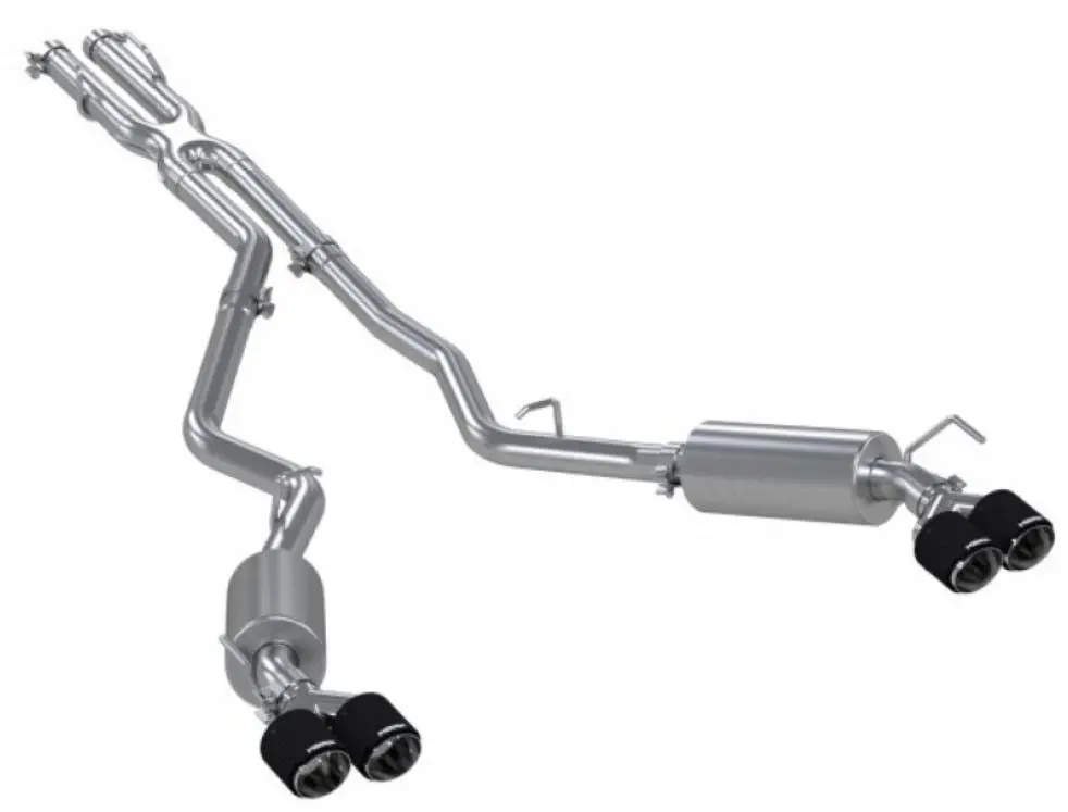 Mbrp 2020+ Explorer St 2.5In Dual Rear Exit W/ Carbon Fiber Quad Tips - 304 Stainless 1