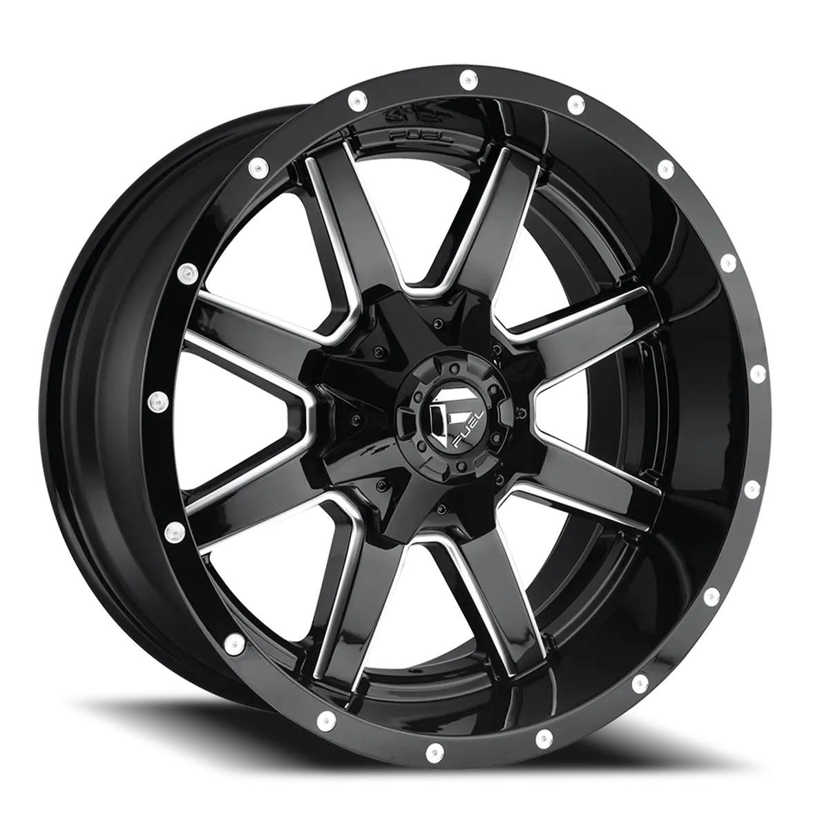 Fuel Maverick 20X10 -18 8X165.1 125.1 Gloss Blk Mill ( Txt For Clearance Pricing *** ) 1