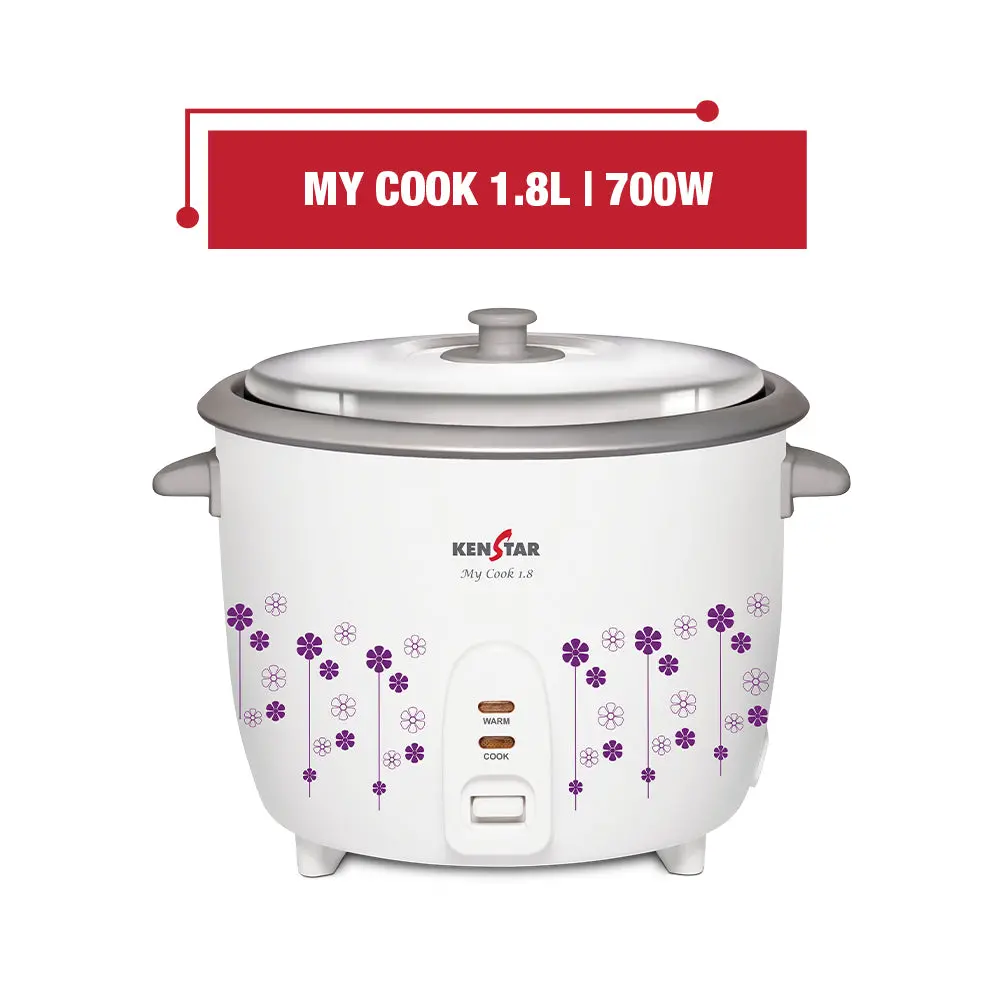 My Cook 1.8L 700W Rice Cooker, With Mechanical Control Knob 1