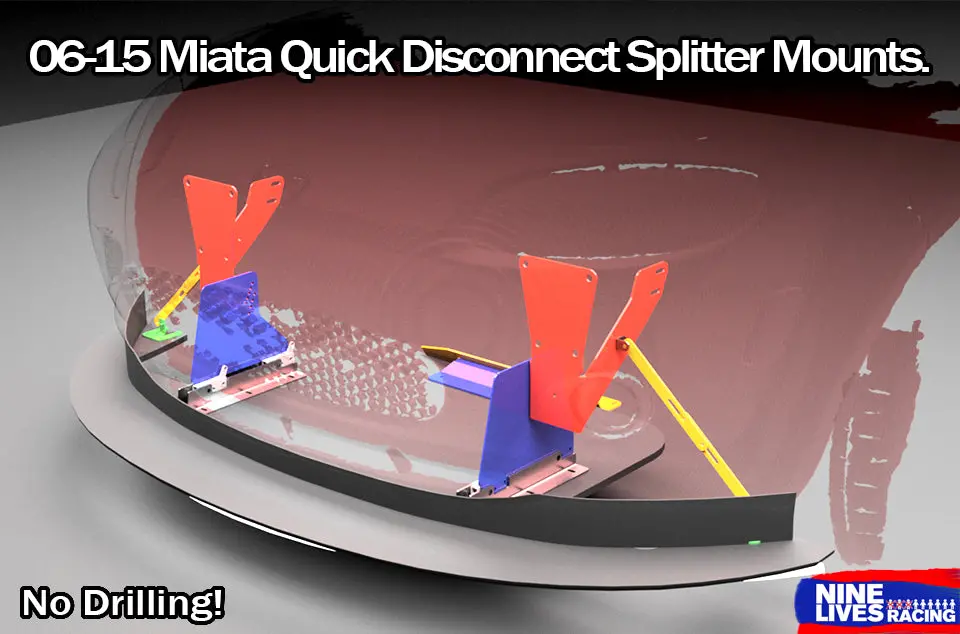 Nine Lives Racing “Sturdy Boiis” Splitter Mounts For Nc Miata (2006–2015) 1