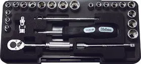 1/4 Sq. Dr. 18 Piece 6-Point Metric Socket Set  4-13Mm 1