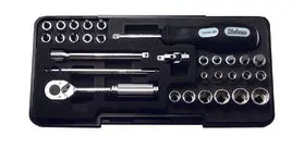 1/4 Sq. Dr. 18 Piece 12-Point Sae Socket Set  1/8-9/16 1