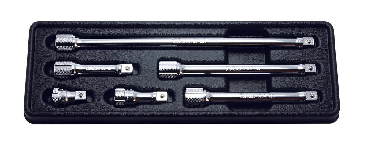 3/8 Sq. Dr. Wobble-Fix Extension Bar Set  32-250Mm Abs Tray   6 Pieces 1