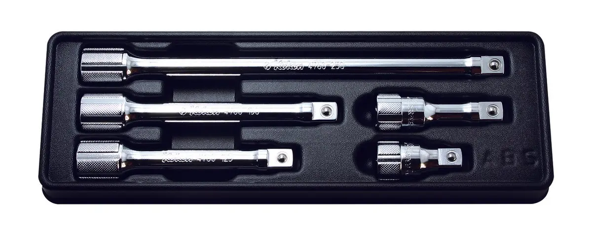 1/2 Sq. Dr. Wobble-Fix Extension Bar Set  50-250Mm Abs Tray   5 Pieces 1