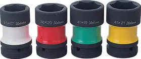 1 Sq. Dr. Rear Wheel Nut Socket  35 X 17Mm Hex X Square 83Mm Color Coded 1