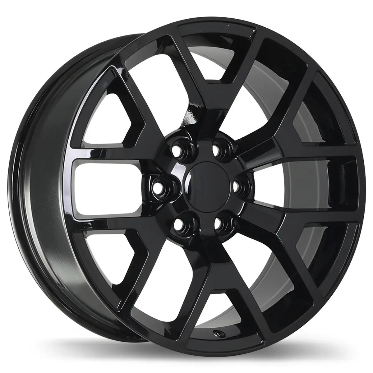 Gmc/Chevy Snowflake Replica Gloss Black 20X9 +27 6X139.7Mm 78.1Mm ( Wont Fit Larger Brakes ) 1