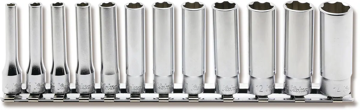 Special 1/4 Sq. Dr. Deep Nut Gripâ® Socket Set, 5-14Mm - 11 Pieces 1
