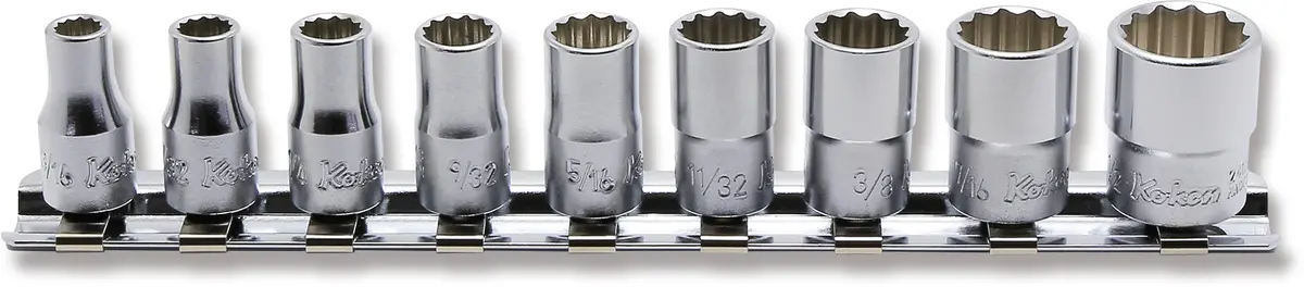 1/4 Sq. Dr. Socket Set  4-14Mm 12 Point 200Mm  12 Pieces 1