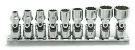 1/4" Sq.Dr. Nut-Grip Sae Short Socket Rail Set, 6 Pcs. 1