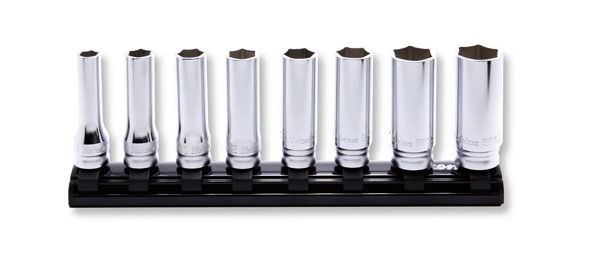 3/8 Sq. Dr. Socket Set Whitworth 1/8-1/2 6 Point 200Mm  7 Pieces 1