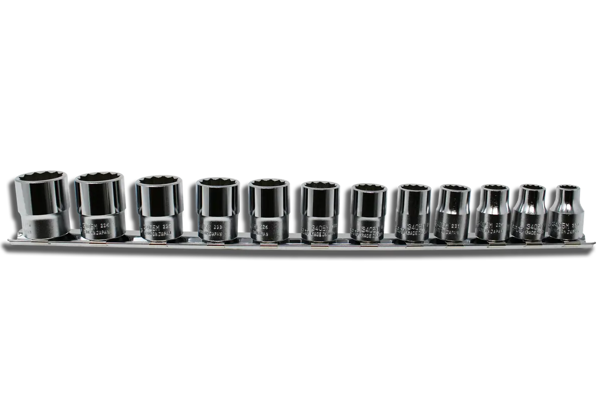 3/8 Sq. Dr. Socket Set  8-19Mm 12 Point 8 Pieces 1