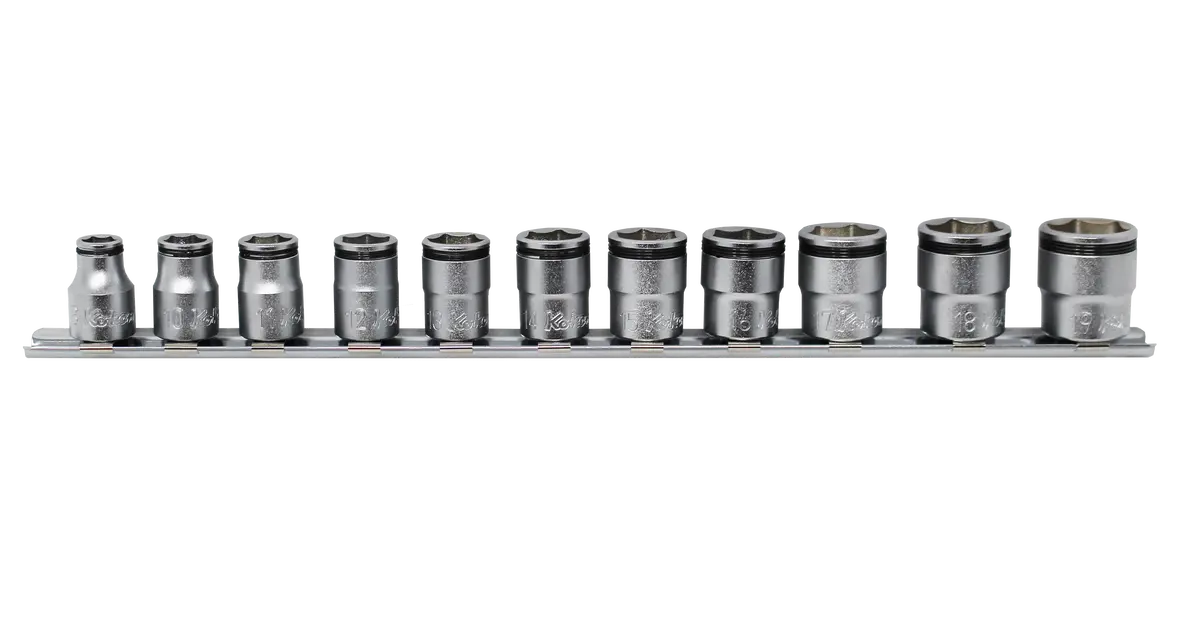3/8 Sq. Dr. Socket Set  8Mm-19Mm Nut Grip 200Mm  8 Pieces 1