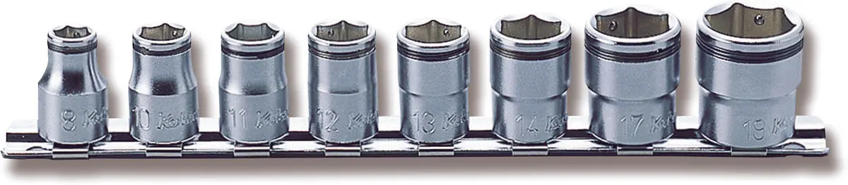3/8 Sq. Dr. Socket Set  8Mm-17Mm Nut Grip 150Mm  6 Pieces 1