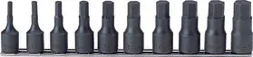1/2 Sq. Dr. Bit Socket Set  4Mm-19Mm Hex 300Mm  10 Pieces 1